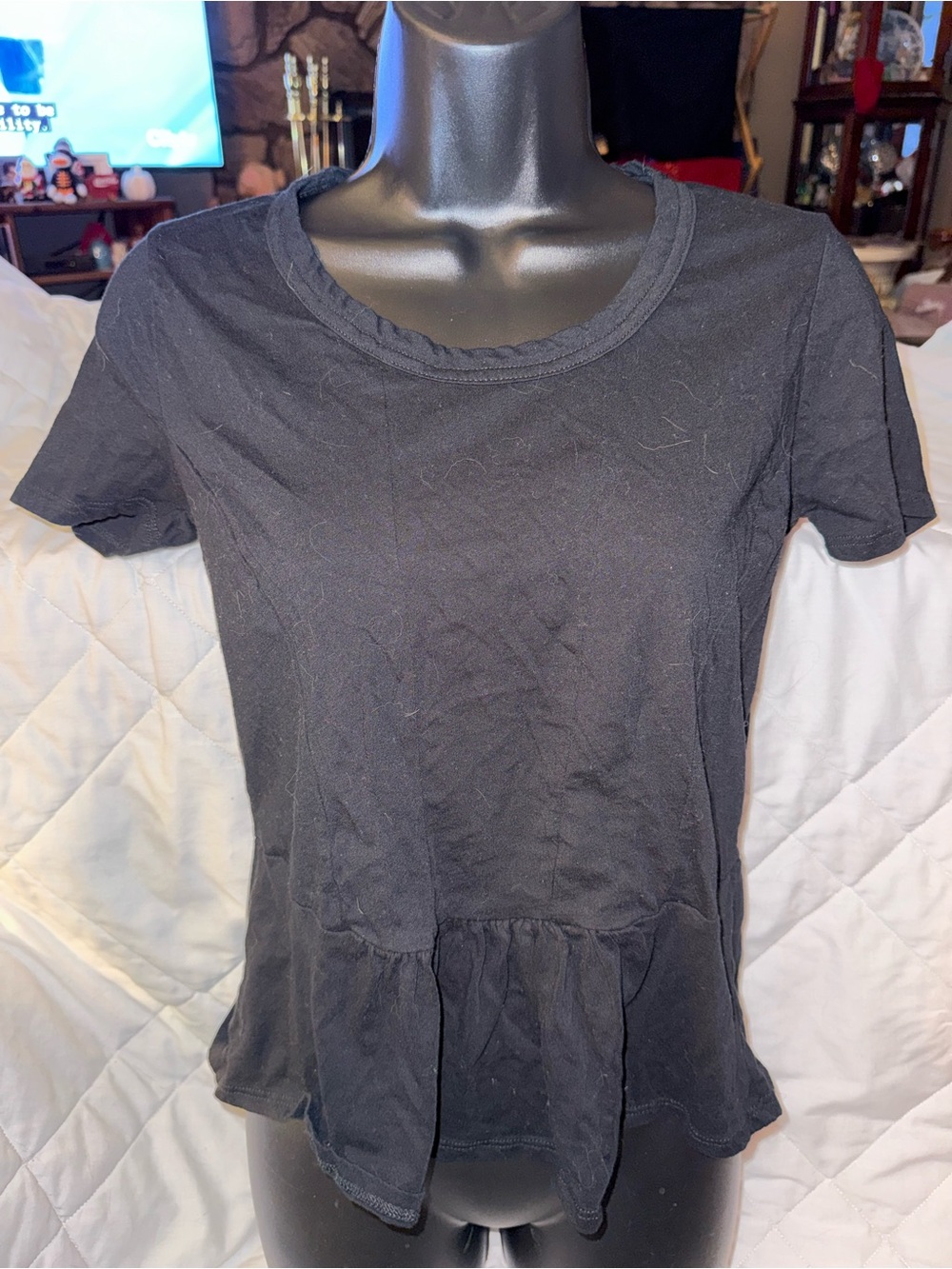 Joe's Collection Peggy Peplum Ruffled Hem Top